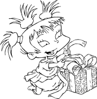 A coloring page of the rugrats